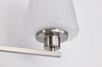 Vanity Nuvo 60-8223 Lune - 3 Light Vanity - Brushed Nickel Finish - Etched White Glass Nuvo