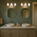 Vanity Nuvo 60-8223 Lune - 3 Light Vanity - Brushed Nickel Finish - Etched White Glass Nuvo