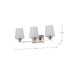 Vanity Nuvo 60-8223 Lune - 3 Light Vanity - Brushed Nickel Finish - Etched White Glass Nuvo
