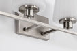 Vanity Nuvo 60-8224 Lune - 4 Light Vanity - Brushed Nickel Finish - Etched White Glass Nuvo