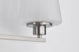 Vanity Nuvo 60-8224 Lune - 4 Light Vanity - Brushed Nickel Finish - Etched White Glass Nuvo