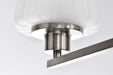 Chandelier Nuvo 60-8225 Lune - 5 Light Chandelier - Brushed Nickel Finish - Etched White Glass Nuvo