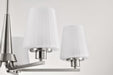 Chandelier Nuvo 60-8225 Lune - 5 Light Chandelier - Brushed Nickel Finish - Etched White Glass Nuvo