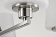 Chandelier Nuvo 60-8225 Lune - 5 Light Chandelier - Brushed Nickel Finish - Etched White Glass Nuvo