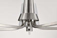 Chandelier Nuvo 60-8225 Lune - 5 Light Chandelier - Brushed Nickel Finish - Etched White Glass Nuvo