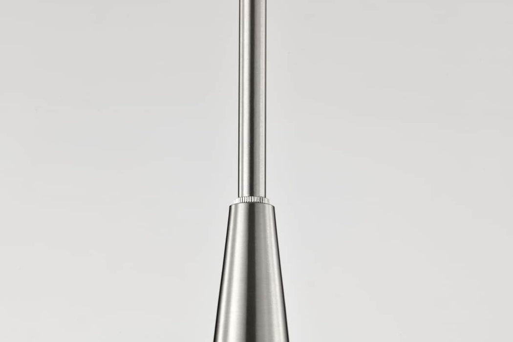 Chandelier Nuvo 60-8225 Lune - 5 Light Chandelier - Brushed Nickel Finish - Etched White Glass Nuvo
