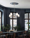 Chandelier Nuvo 60-8225 Lune - 5 Light Chandelier - Brushed Nickel Finish - Etched White Glass Nuvo