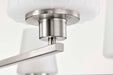 Chandelier Nuvo 60-8226 Lune - 6 Light Chandelier - Brushed Nickel Finish - Etched White Glass Nuvo