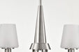 Chandelier Nuvo 60-8226 Lune - 6 Light Chandelier - Brushed Nickel Finish - Etched White Glass Nuvo