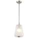 Pendant Nuvo 60-8227 Lune - Mini Pendant - Brushed Nickel Finish - Etched White Glass Nuvo