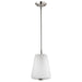 Pendant Nuvo 60-8227 Lune - Mini Pendant - Brushed Nickel Finish - Etched White Glass Nuvo