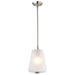 Pendant Nuvo 60-8227 Lune - Mini Pendant - Brushed Nickel Finish - Etched White Glass Nuvo