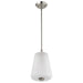 Pendant Nuvo 60-8227 Lune - Mini Pendant - Brushed Nickel Finish - Etched White Glass Nuvo