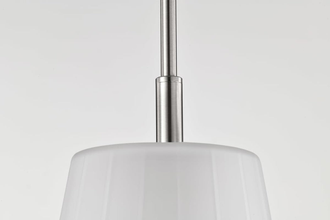 Pendant Nuvo 60-8227 Lune - Mini Pendant - Brushed Nickel Finish - Etched White Glass Nuvo
