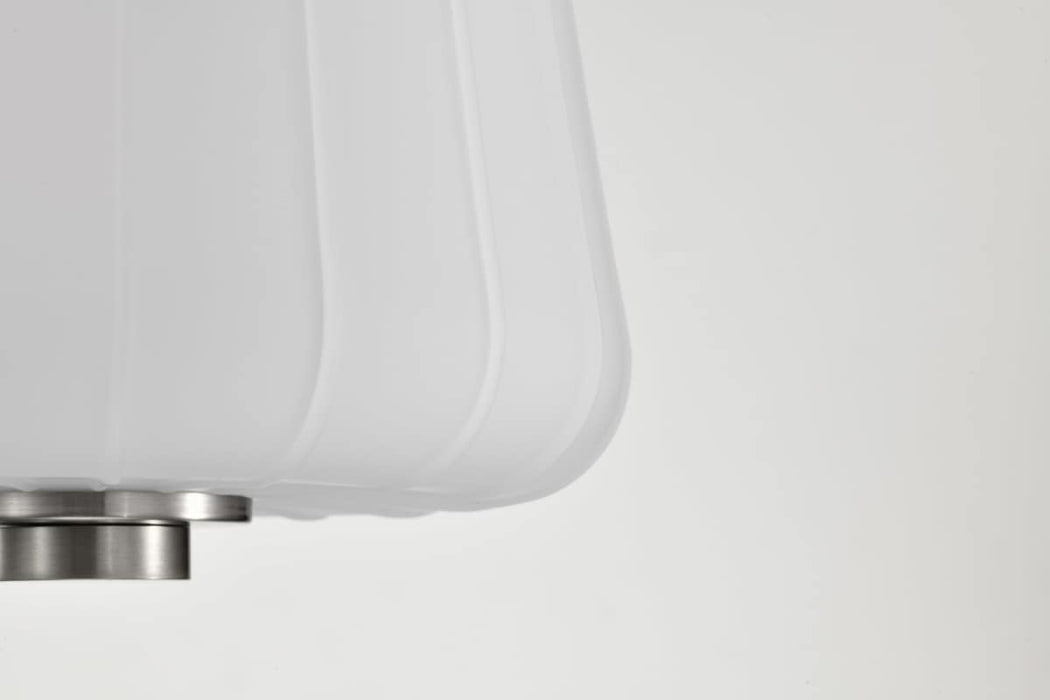 Pendant Nuvo 60-8227 Lune - Mini Pendant - Brushed Nickel Finish - Etched White Glass Nuvo