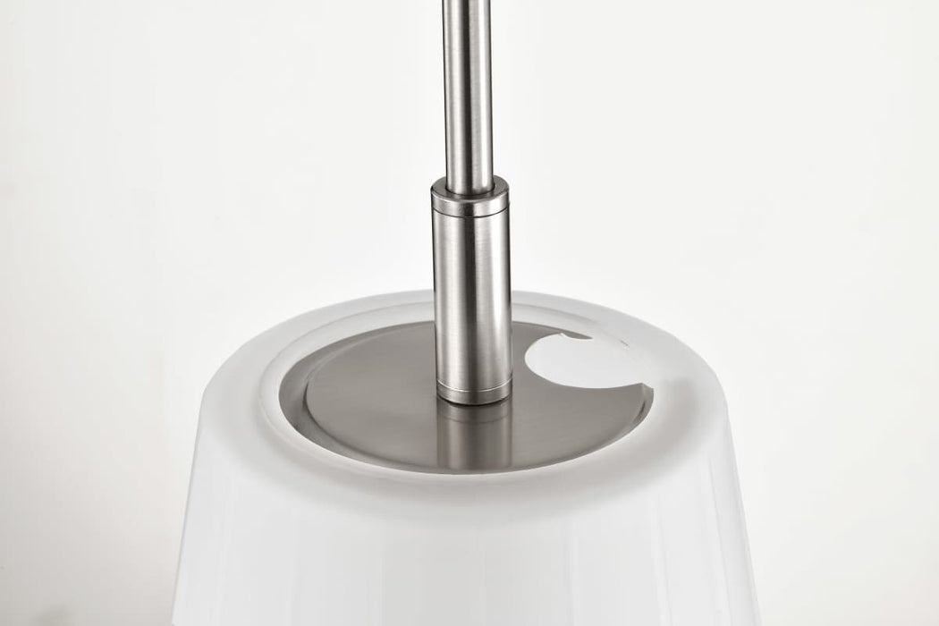 Pendant Nuvo 60-8227 Lune - Mini Pendant - Brushed Nickel Finish - Etched White Glass Nuvo