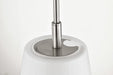 Pendant Nuvo 60-8227 Lune - Mini Pendant - Brushed Nickel Finish - Etched White Glass Nuvo