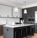 Pendant Nuvo 60-8227 Lune - Mini Pendant - Brushed Nickel Finish - Etched White Glass Nuvo