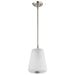 Pendant Nuvo 60-8227 Lune - Mini Pendant - Brushed Nickel Finish - Etched White Glass Nuvo