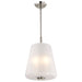 Pendant Nuvo 60-8228 Lune - 3 Light Pendant - Brushed Nickel Finish - Etched White Glass Nuvo