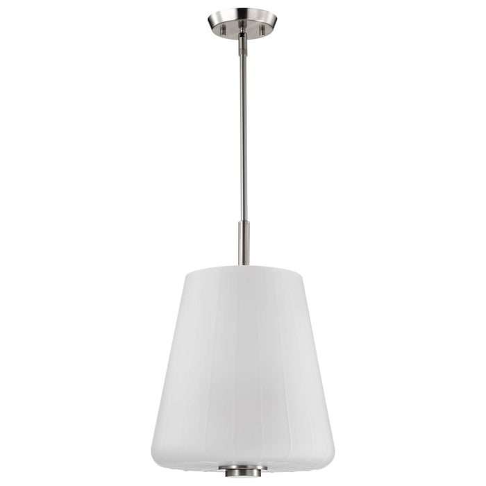 Pendant Nuvo 60-8228 Lune - 3 Light Pendant - Brushed Nickel Finish - Etched White Glass Nuvo
