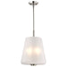Pendant Nuvo 60-8228 Lune - 3 Light Pendant - Brushed Nickel Finish - Etched White Glass Nuvo