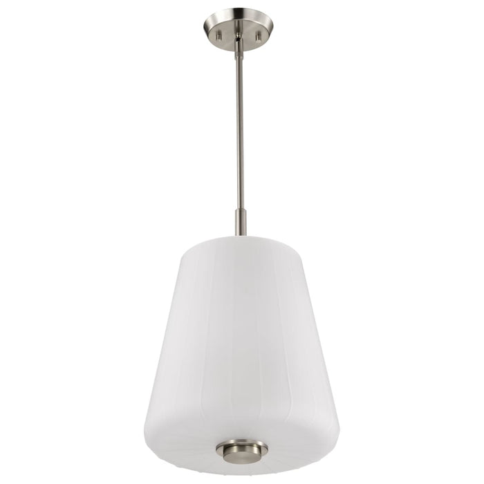 Pendant Nuvo 60-8228 Lune - 3 Light Pendant - Brushed Nickel Finish - Etched White Glass Nuvo