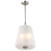 Pendant Nuvo 60-8228 Lune - 3 Light Pendant - Brushed Nickel Finish - Etched White Glass Nuvo