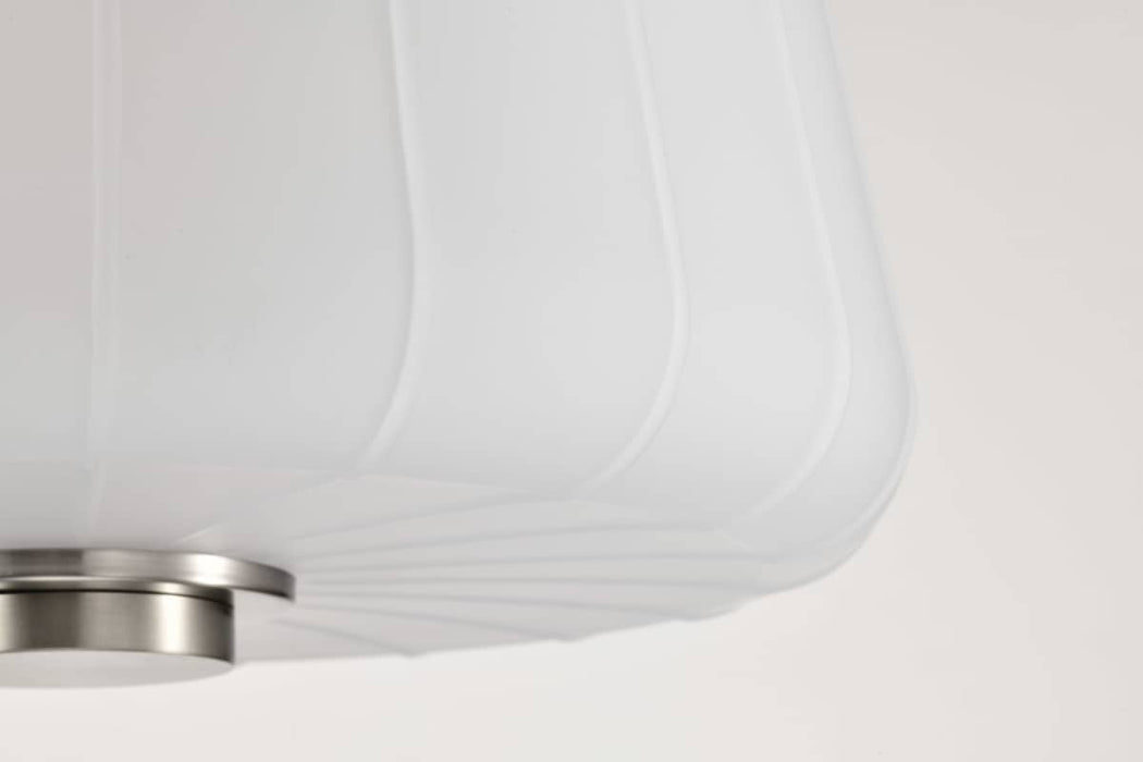 Pendant Nuvo 60-8228 Lune - 3 Light Pendant - Brushed Nickel Finish - Etched White Glass Nuvo