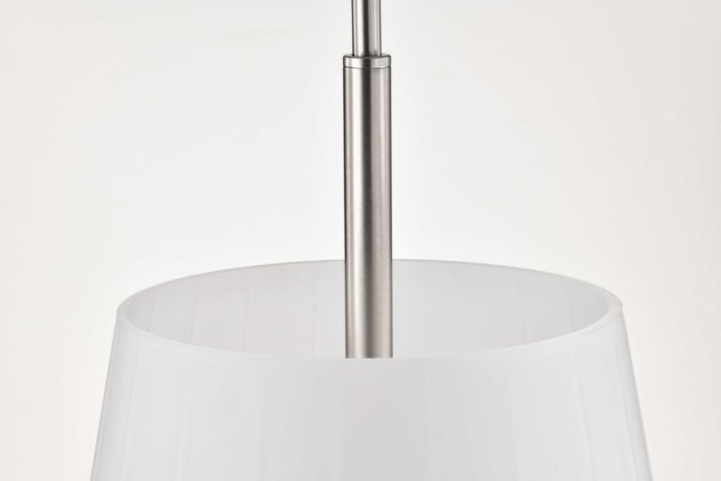 Pendant Nuvo 60-8228 Lune - 3 Light Pendant - Brushed Nickel Finish - Etched White Glass Nuvo