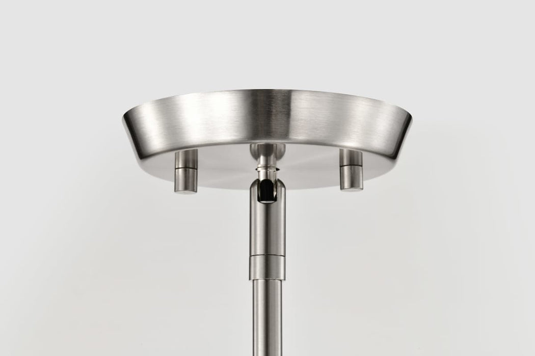 Pendant Nuvo 60-8228 Lune - 3 Light Pendant - Brushed Nickel Finish - Etched White Glass Nuvo