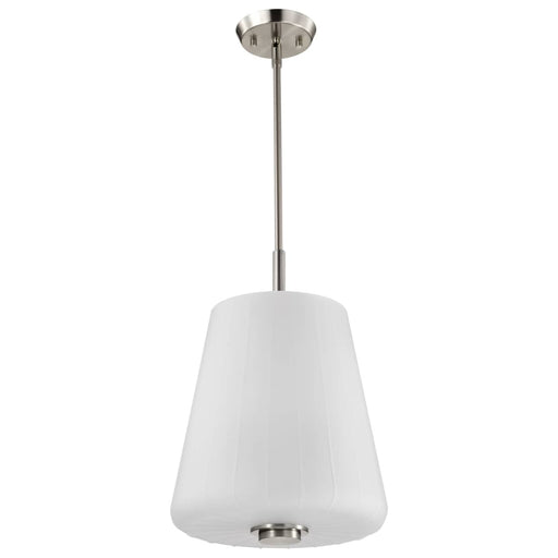 Pendant Nuvo 60-8228 Lune - 3 Light Pendant - Brushed Nickel Finish - Etched White Glass Nuvo