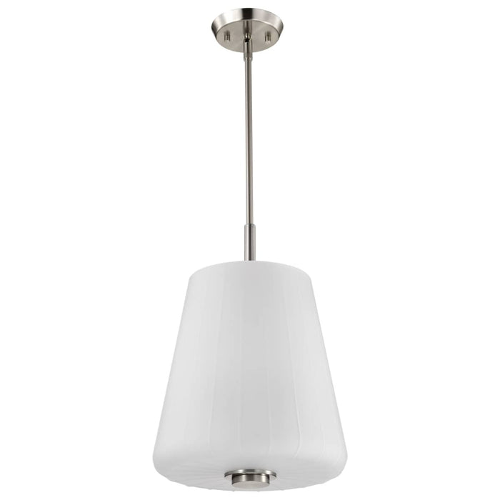 Pendant Nuvo 60-8228 Lune - 3 Light Pendant - Brushed Nickel Finish - Etched White Glass Nuvo