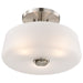 Semi Flush Mount Nuvo 60-8229 Lune - 3 Light Semi-Flush - Brushed Nickel Finish - Etched White Glass Nuvo