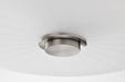Semi Flush Mount Nuvo 60-8229 Lune - 3 Light Semi-Flush - Brushed Nickel Finish - Etched White Glass Nuvo
