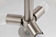 Semi Flush Mount Nuvo 60-8229 Lune - 3 Light Semi-Flush - Brushed Nickel Finish - Etched White Glass Nuvo