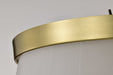 Flush Mount Nuvo 60-8230 Lune - 3 Light Flush Mount - Vintage Brass Finish - Etched White Glass Nuvo