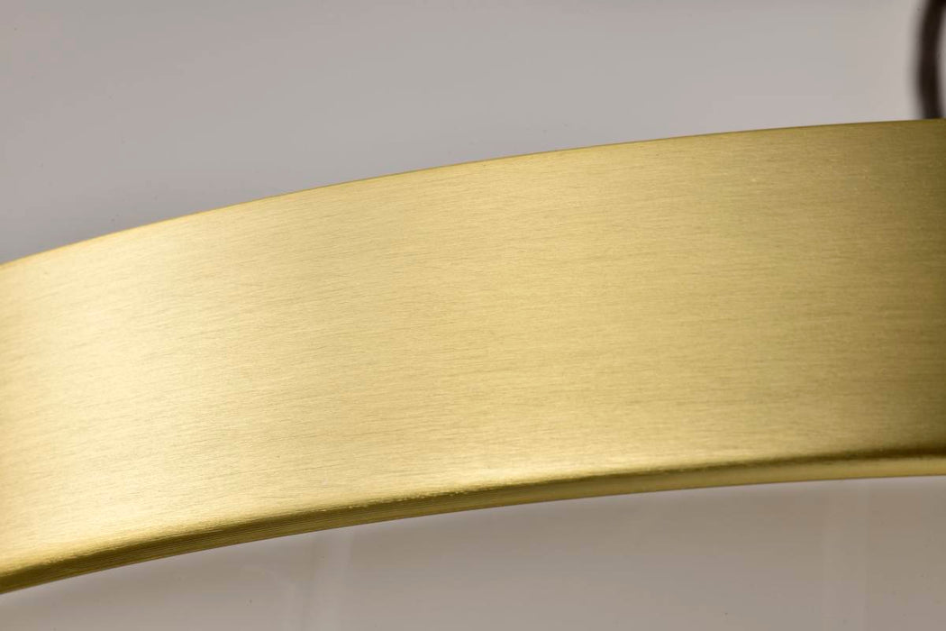 Flush Mount Nuvo 60-8230 Lune - 3 Light Flush Mount - Vintage Brass Finish - Etched White Glass Nuvo