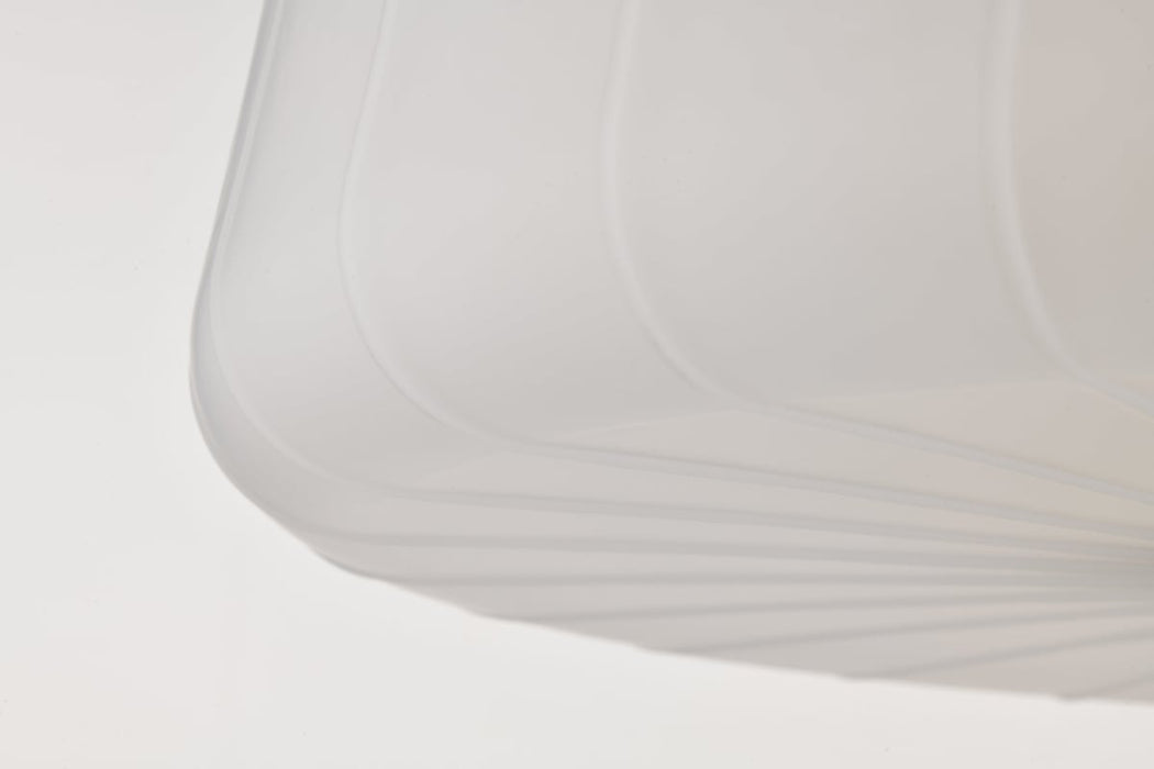 Flush Mount Nuvo 60-8230 Lune - 3 Light Flush Mount - Vintage Brass Finish - Etched White Glass Nuvo