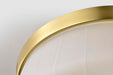 Flush Mount Nuvo 60-8230 Lune - 3 Light Flush Mount - Vintage Brass Finish - Etched White Glass Nuvo