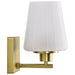 Vanity Nuvo 60-8231 Lune - 1 Light Vanity - Vintage Brass Finish - Etched White Glass Nuvo