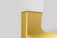 Vanity Nuvo 60-8231 Lune - 1 Light Vanity - Vintage Brass Finish - Etched White Glass Nuvo