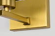 Vanity Nuvo 60-8231 Lune - 1 Light Vanity - Vintage Brass Finish - Etched White Glass Nuvo