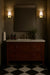 Vanity Nuvo 60-8231 Lune - 1 Light Vanity - Vintage Brass Finish - Etched White Glass Nuvo