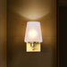 Vanity Nuvo 60-8231 Lune - 1 Light Vanity - Vintage Brass Finish - Etched White Glass Nuvo