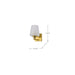 Vanity Nuvo 60-8231 Lune - 1 Light Vanity - Vintage Brass Finish - Etched White Glass Nuvo
