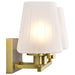 Vanity Nuvo 60-8232 Lune - 2 Light Vanity - Vintage Brass Finish - Etched White Glass Nuvo