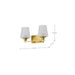 Vanity Nuvo 60-8232 Lune - 2 Light Vanity - Vintage Brass Finish - Etched White Glass Nuvo