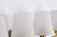 Vanity Nuvo 60-8234 Lune - 4 Light Vanity - Vintage Brass Finish - Etched White Glass Nuvo