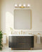Vanity Nuvo 60-8234 Lune - 4 Light Vanity - Vintage Brass Finish - Etched White Glass Nuvo